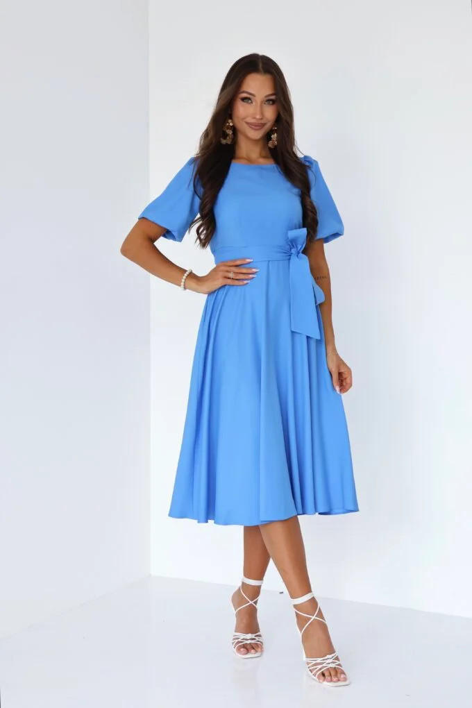 Vestido midi azul DANA Collection